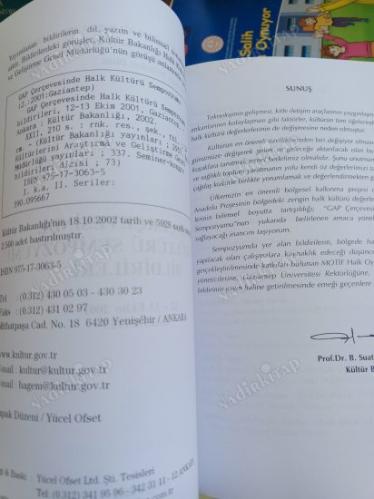 GAP ÇEVRESİNDE HALK KÜLTÜRÜ SEMPOZYUMU BİLDİRİLERİ