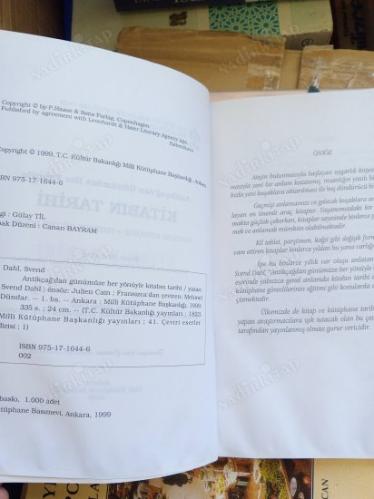 ANTİKÇAĞDAN GÜNÜMÜZE ( antikçağ'dan günümüze ) HER YÖNÜYLE KİTABIN TARİHİ (BOGENS HISTORIE - HISTORY OF THE BOOK)