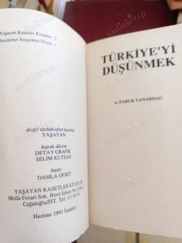 TÜRKİYEYİ DÜŞÜNMEK
