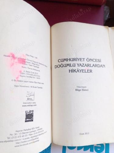 Cumhuriyet Öncesi Doğumlu Yazarlardan Hikayeler