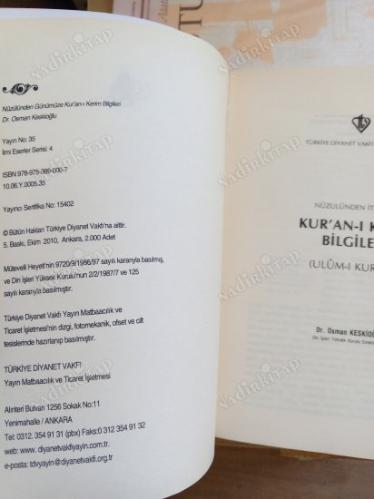 NÜZÛLÜNDEN GÜNÜMÜZE KUR'ÂN-I KERİM BİLGİLERİ