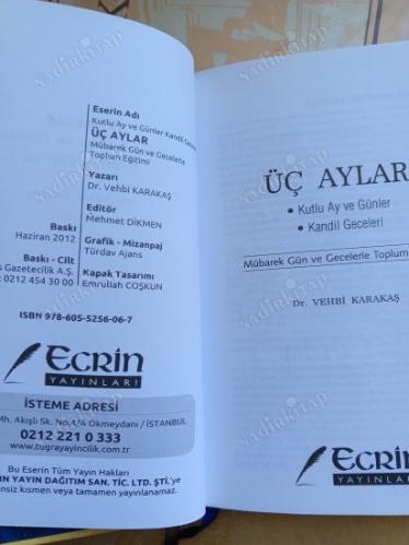 ÜÇ AYLAR - Kutlu Ay ve Günler, Kandil Geceleri (Mübarek Gün ve Gecelerle Toplum Eğitimi)