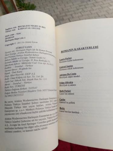 BEYAZ DİZİ - HARLEQUIN - High Life - 2 Roman / KARNAVAL GECESİ * ÇÖL SICAĞINDA