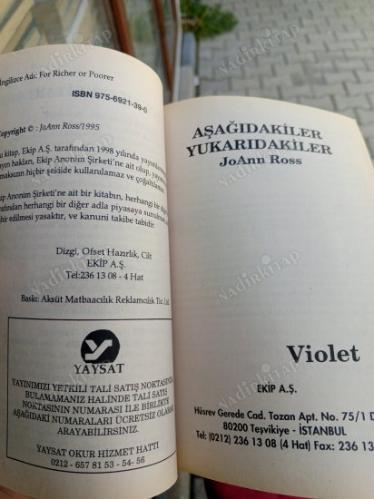 HARLEQUİN - AŞAĞIDAKİLER , YUKARIDAKİLER / VİOLET / GECE SERİSİ