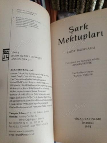 ŞARK MEKTUPLARI  (Timaş / Osmanlı Serisi)