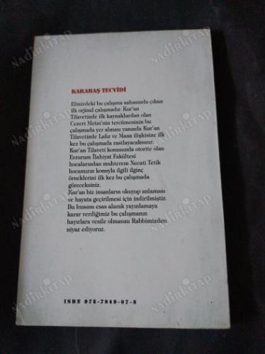 CEZERİ İLAVELİ KARABAŞ TECVİDİ ( CEZERİ TECVİDİ VE TERCÜMESİ ) Kur'an Tilavetinde Lafız ve Mana İlişkisi