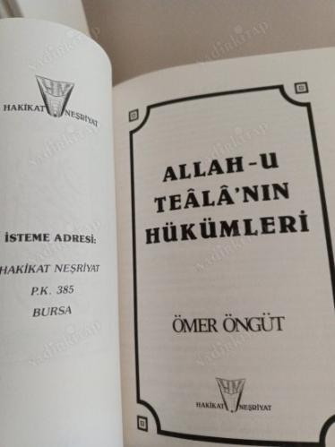 ALLAHU TEALANIN HÜKÜMLERİ
