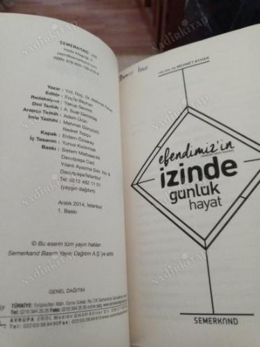 EFENDİMİZ'İN İZİNDE GÜNLÜK HAYAT