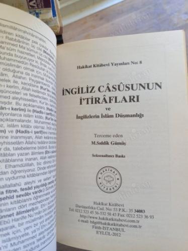 İNGİLİZ CASUSUNUN İ'TİRAFLARI VE İNGİLİZLERİN İSLAM DÜŞMANLIĞI