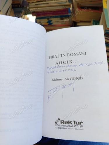 Fırat'ın Romanı Ahcik (İMZALI İTHAFLI)