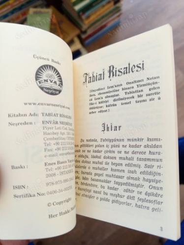 Tabiat Risalesi 