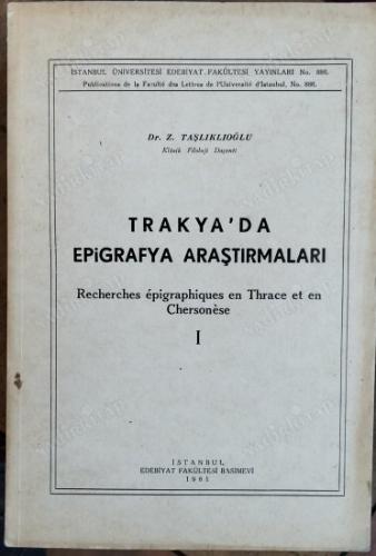 Trakya'da Epigrafya Araştırmaları 1