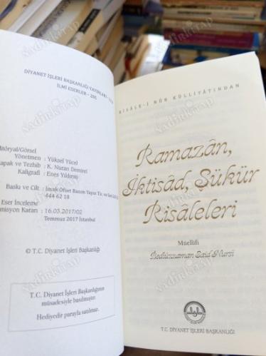 Ramazan İktisad Şükür Risalleri