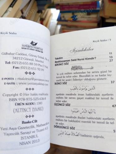 Risale-i Nur Külliyatından Küçük Sözler ( Cep Boy )