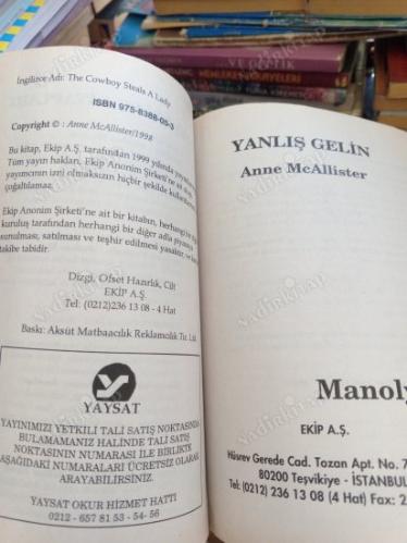 Beyaz Dizi - HARLEQUIN * Manolya - İki Roman Birarada* YANLIŞ GELİN / ZAMAN TÜNELİ