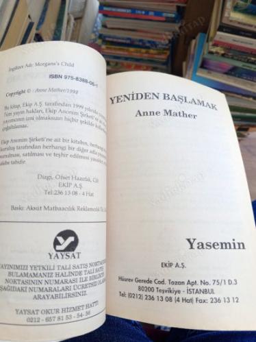 Yeniden Başlamak/Düşmanla Yanyana (2 Roman Bir Arada) Harlequin Yasemin Beyaz Dizi Romance