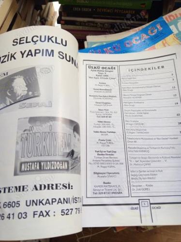 Ülkü Ocağı Aylık Kültür Dergisi Yıl :1 Sayı:9-10 Eylül Ekim 1994
