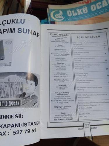 Ülkü Ocağı Aylık Kültür Dergisi Yıl :1 Sayı:11 KASIM 1994