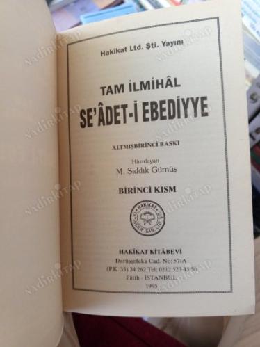 TAM İLMİHAL SAADET-İ EBEDİYYE - 1. kısım