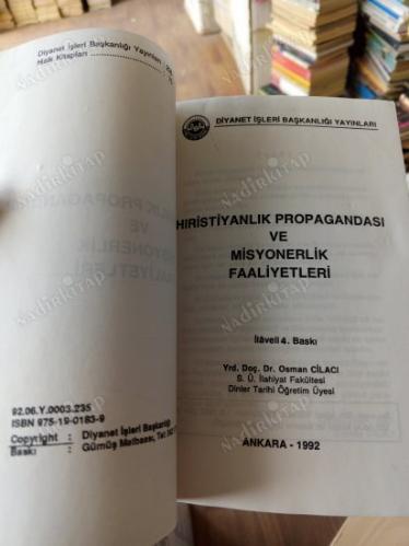 HRİSTİYANLIK PROPAGANDASI VE MİSYONERLİK FAALİYETLERİ