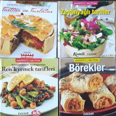 Marifetli Mutfak / Sert Ciltli Kuşe Kağıda Renkli Prestij Baskı Yemek Seti 8 Cilt
