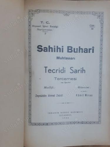Sahih-i Buharî Muhtasarı Tecridi Sarih Tercemesi ve Şerhi Cild 10