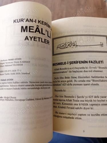 KUR'AN-I KERİM'DEN MEAL'Lİ AYETLER DUALAR