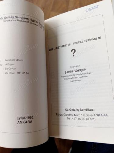 ÖZELLEŞTİRME Mİ,TEKELLEŞTİRME Mİ?