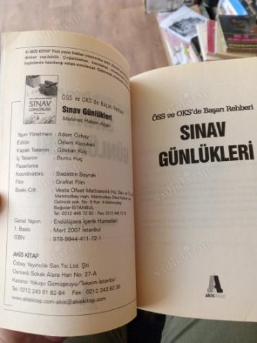 SINAV GÜNLÜKLERİ ''ÖSS VE OKS'DE BAŞARI REHBERİ''