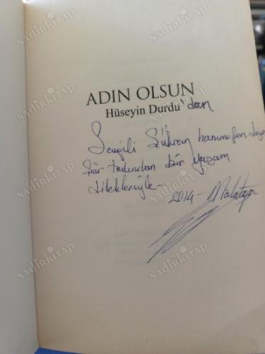ADIN OLSUN(İMZALI İTHAFLI)