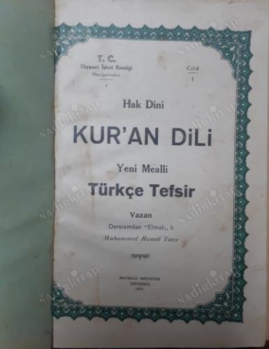 Hak Dini Kur'an Dili Yeni Mealli Türkçe Tefsir (8 Cilt Tam Takım + Fihtrist Cildi