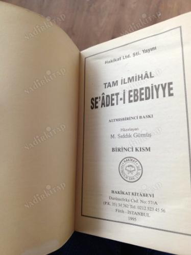 TAM İLMİHAL SEADET-İ EBEDİYYE 1. CİLT