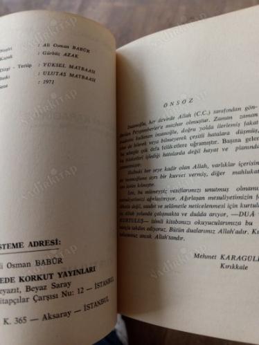 DUA VE KURTULUŞ