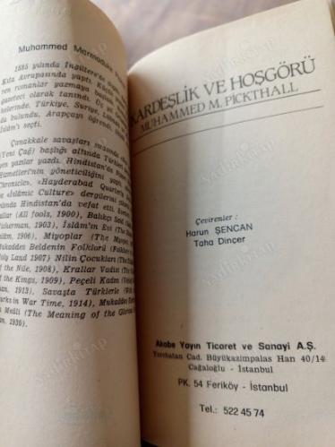 KARDEŞLİK VE HOŞGÖRÜ