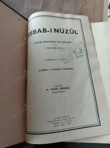 Esbab-ı Nüzul 1. Cilt / CİLTLİ