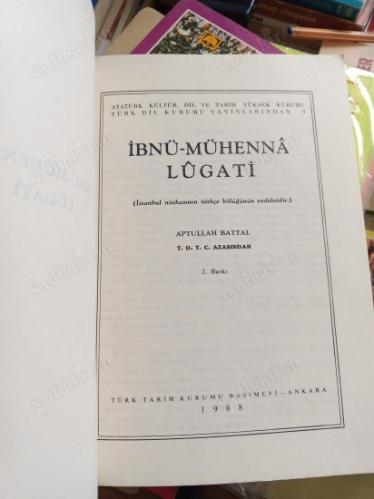 İbni-Mühennâ Lûgati (İstanbul Nüshasının Türkçe Bölüğünün Endeksidir)