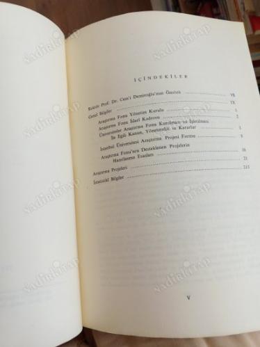 Araştırma Fonu'nca Desteklenen Araştırma Projeleri 10. 10. 1984 - 31. 12.1986