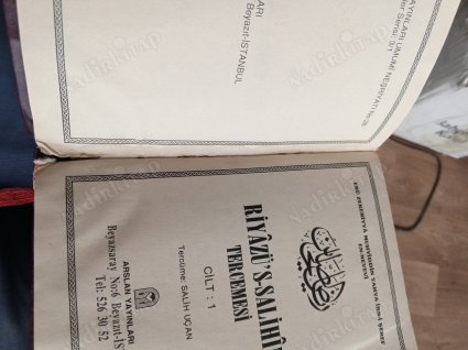 RİYAZÜ'S SALİHİN TERCEMESİ 1. CİLT