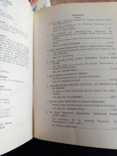 Sivas Cumhuriyet Üniversitesi İLAHİYAT FAKÜLTESİ DERGİSİ SAYI:14/1-2010