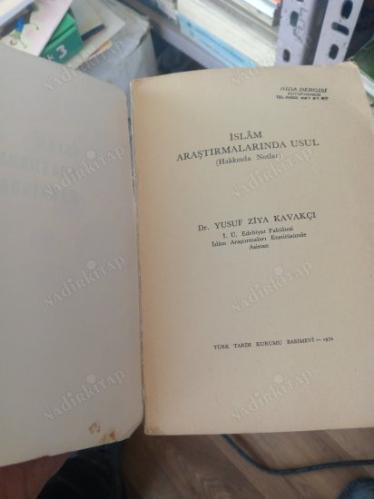 İSLAM ARAŞTIRMALARINDA USUL HAKKINDA NOTLAR