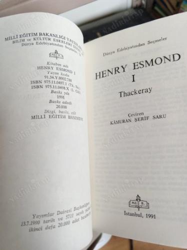 HENRY ESMOND 1.CİLT