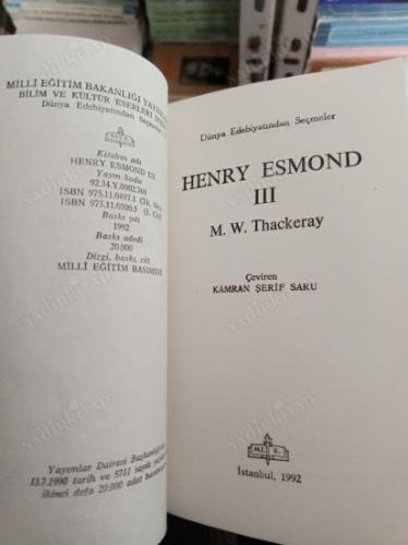 HENRY ESMOND 3.CİLT