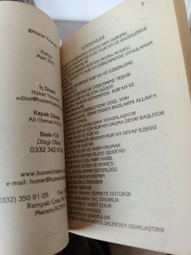 HAZRETİ PEYGAMBERDEN İKTİBASLAR 5 - KUR'AN OKUMAYA GİRİŞ