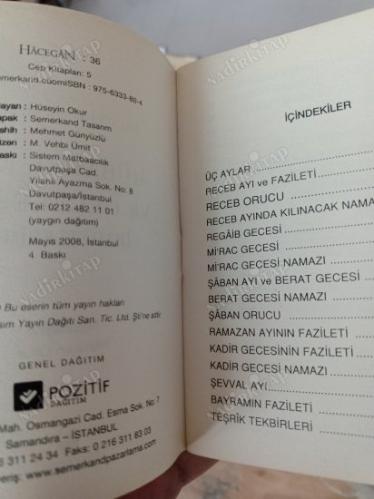 ÜÇ AYLARIN FAZİLETİ MÜBAREK GÜN VE GECELERDE İBADETLERİMİZ