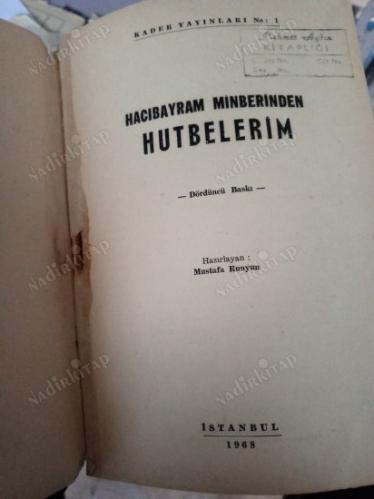 HACIBAYRAM MİNBERİNDEN HUTBELERİM