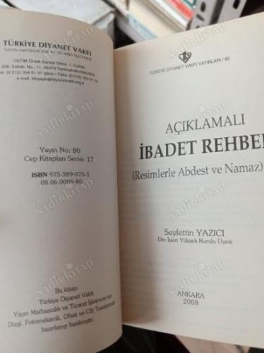 AÇIKLAMALI İBADET REHBERİ - RESİMLERLE ABDEST VE NAMAZ
