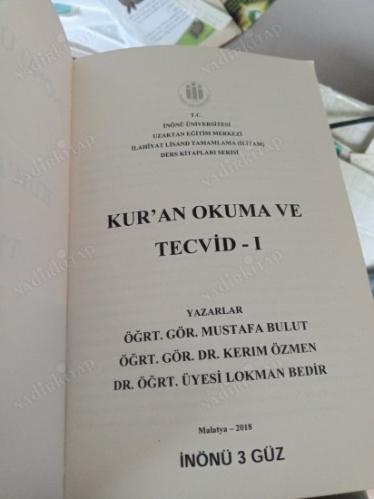 Kur'an Okuma ve Tecvid 1/ İlahiyat Lisans Tamamlama Programı Ders Kitapları (İNUZEM-İLİTAM)