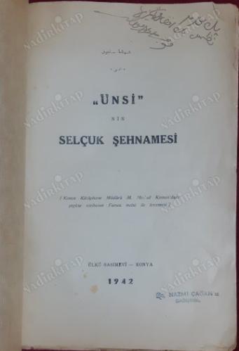 Ünsi'nin Selçuk Şehnamesi