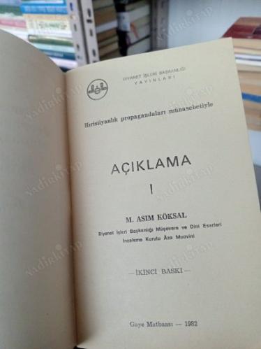Hırıstiyan Propagandaları Münasebetiyle Açıklama