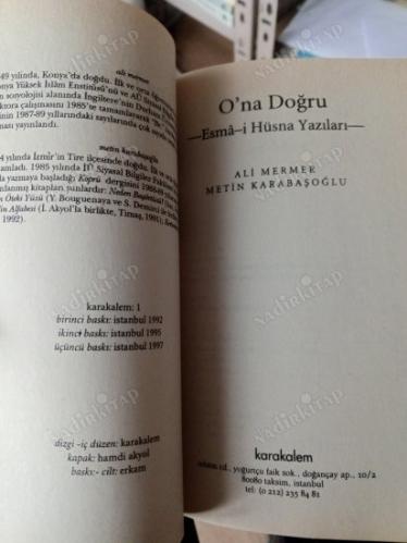 O'na Doğru (Esma-i Hüsna Yazıları)